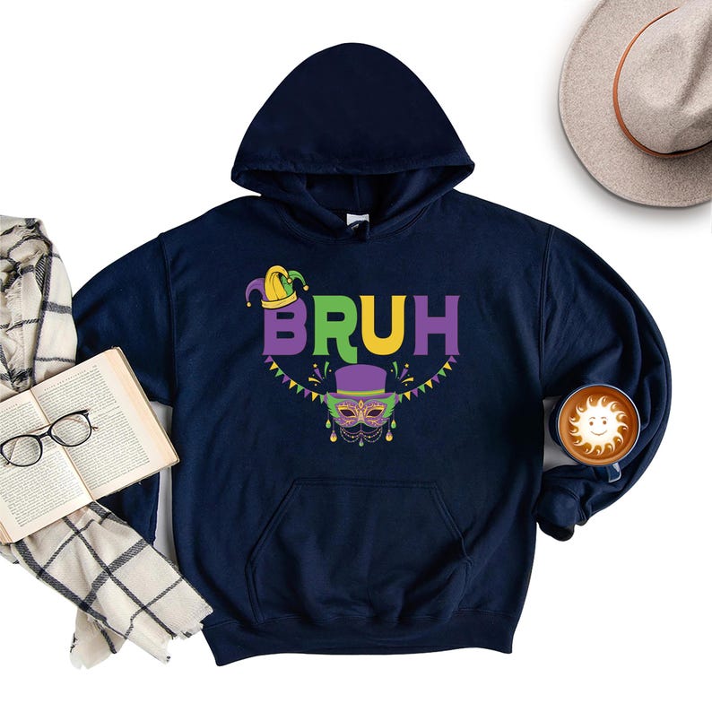 Bruh Mardi Gras Hoodie, Funny Mardi Gras Hoodie