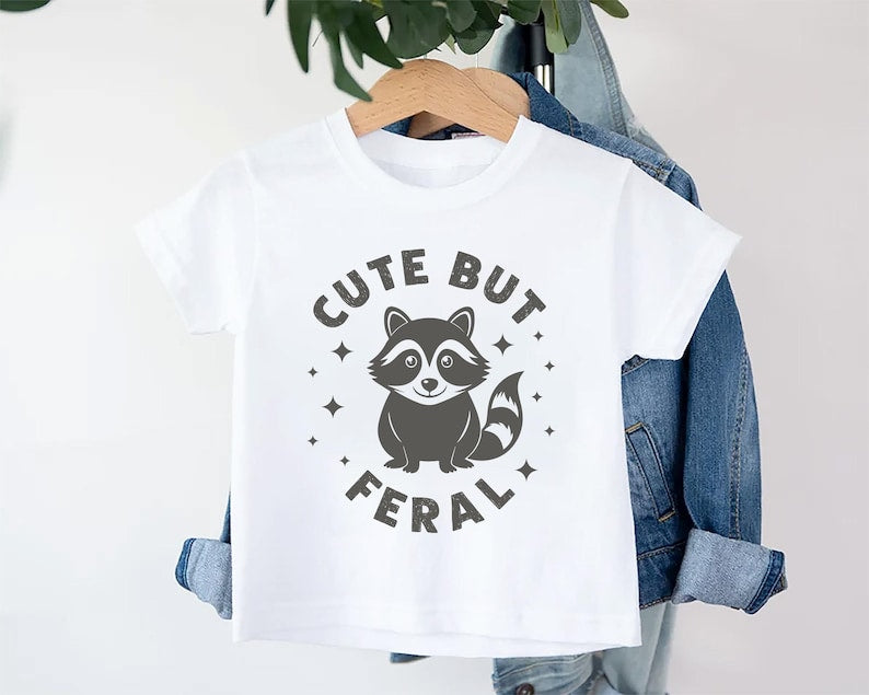 Cute But Feral Baby Bodysuit, Meme-Inspired Gift for Kids and Toddlers