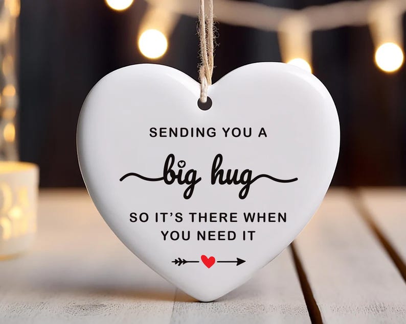 Thinking of You Ornament, Sending You a Big Hug Ceramic Keepsake