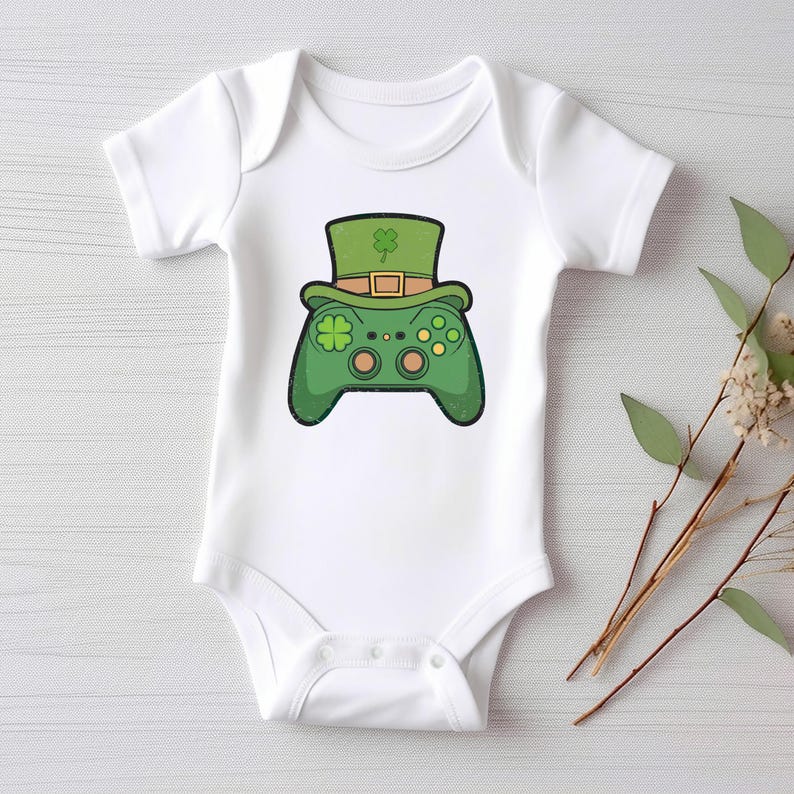 Video Game Controller Irish Gamer Baby Shirt