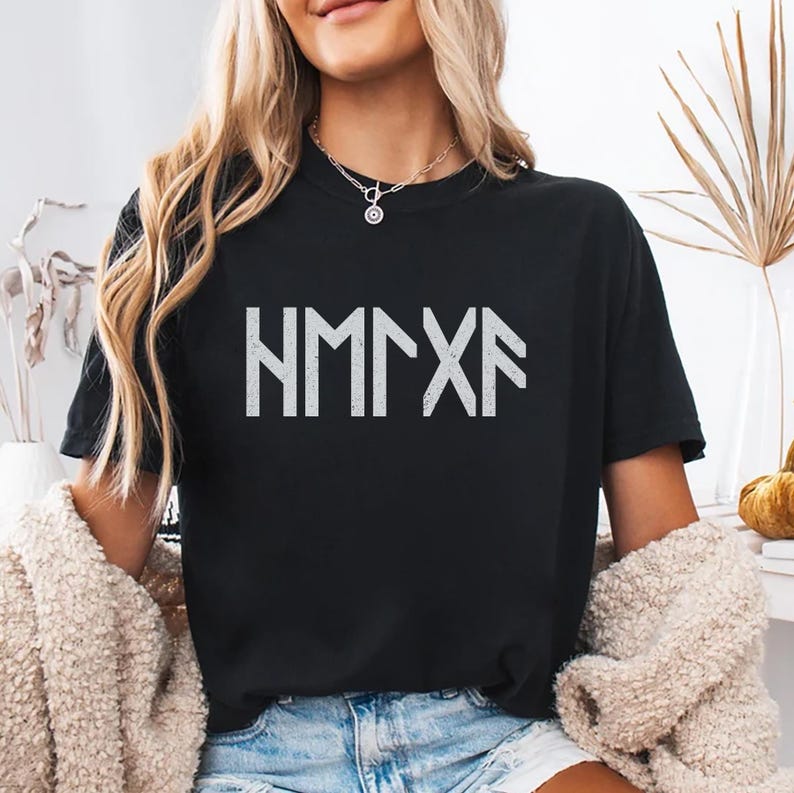 Personalized Viking Runes Short Sleeve T-Shirt, Viking Clothes Gift