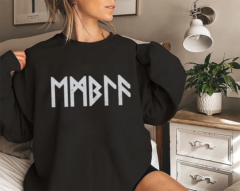 Personalized Viking Runes Sweatshirt, Viking Clothes Gift