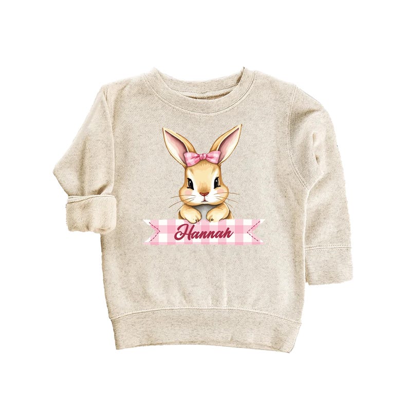 Personalized Easter Bunny Baby Bodysuit, Adorable Bunny Pullover