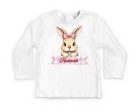 Personalized Easter Bunny Baby Bodysuit, Adorable Bunny Pullover