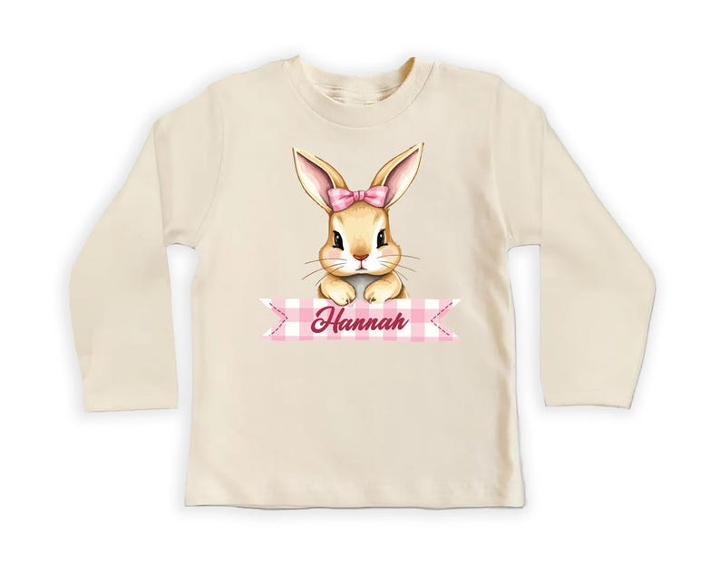 Personalized Easter Bunny Baby Bodysuit, Adorable Bunny Pullover