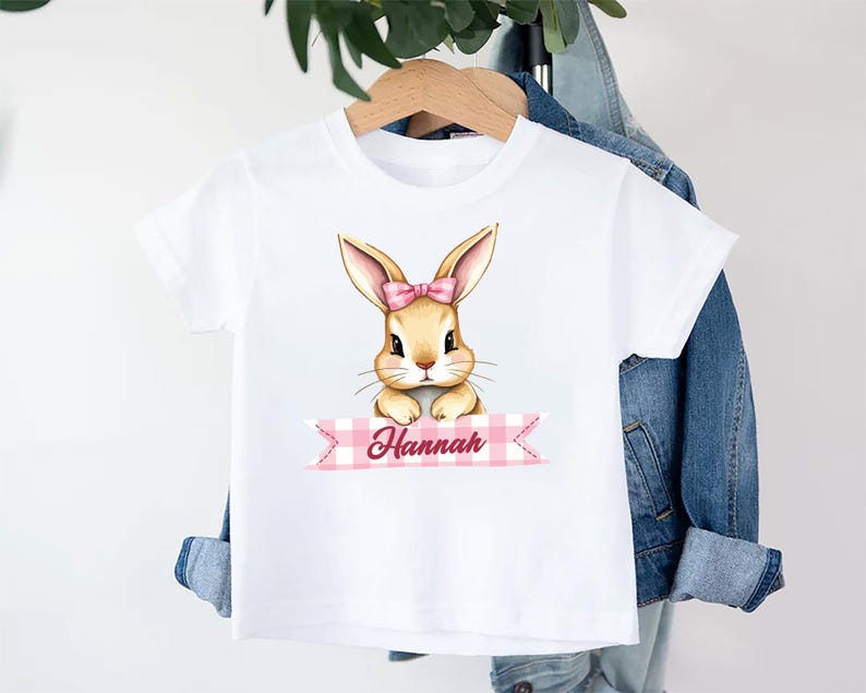 Personalized Easter Bunny Baby Bodysuit, Adorable Bunny Pullover