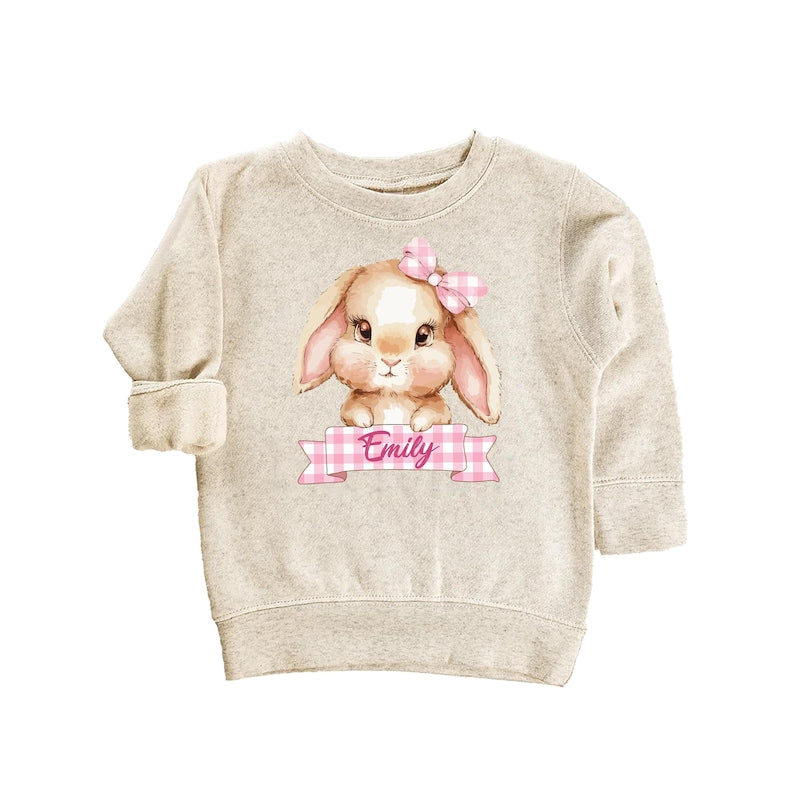 Personalized Easter Bunny Baby Sweatshirt, Adorable Bunny Pullover