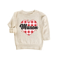 Heart Valentine's Day Baby Shirt, Custom Kids Valentine's Baby Pullover