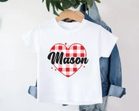 Heart Valentine's Day Baby Shirt, Custom Kids Valentine's Baby Pullover