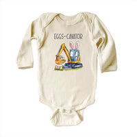 Eggs-Cavator Baby Sweatshirt, Boys Easter Pullover