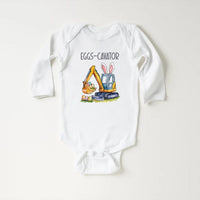 Eggs-Cavator Baby Sweatshirt, Boys Easter Pullover