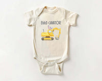 Eggs-Cavator Baby Bodysuit, Boys Easter Pullover