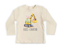 Eggs-Cavator Baby Sweatshirt, Boys Easter Pullover