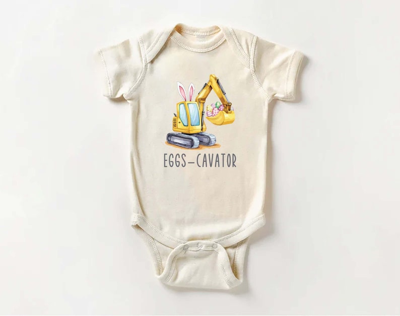 Eggs-Cavator Baby Sweatshirt, Boys Easter Pullover