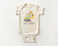 Eggs-Cavator Baby Sweatshirt, Boys Easter Pullover