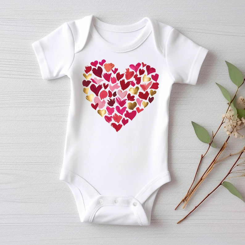 Valentine’s Day Baby Shirt, Girls Valentines Day Outfit