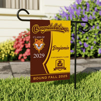 Personalized College Bound Garden Flag, Double Sided Future Graduate Custom Decor, University Bound Yard Sign, Class of 2025 Graduation Flag