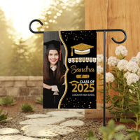 Personalized Graduation Garden Flag with Photo, Double Sided, Custom Name & School, Graduation Decoration 2025 Yard Sign, Class of 2025 Flag