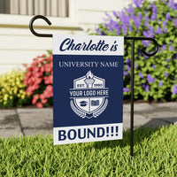 Personalized College Bound Garden Flag, Double Sided Custom University, College Logo, Class of 2024 Flag, School Graduation 2025 Yard Sign