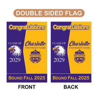 Personalized College Bound Garden Flag, Double Sided Future Graduate Custom Decor, University Bound Yard Sign, Class of 2025 Graduation Flag