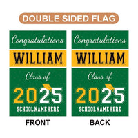 Personalized Graduation Garden Flag, Double Sided, Custom Name & School, Outdoor Graduation Decoration 2025 Yard Sign, Class of 2025 Flag