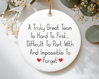 Leaving Gift Ornament, Personalized Goodbye Keepsake