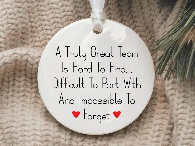 Leaving Gift Ornament, Personalized Goodbye Keepsake