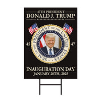 Trump Inauguration 2025 Yard Sign - JD Vance Lawn Sign, 45 47 President Donald Trump Sign, Trump Inauguration Yard Sign with Metal H-Stake