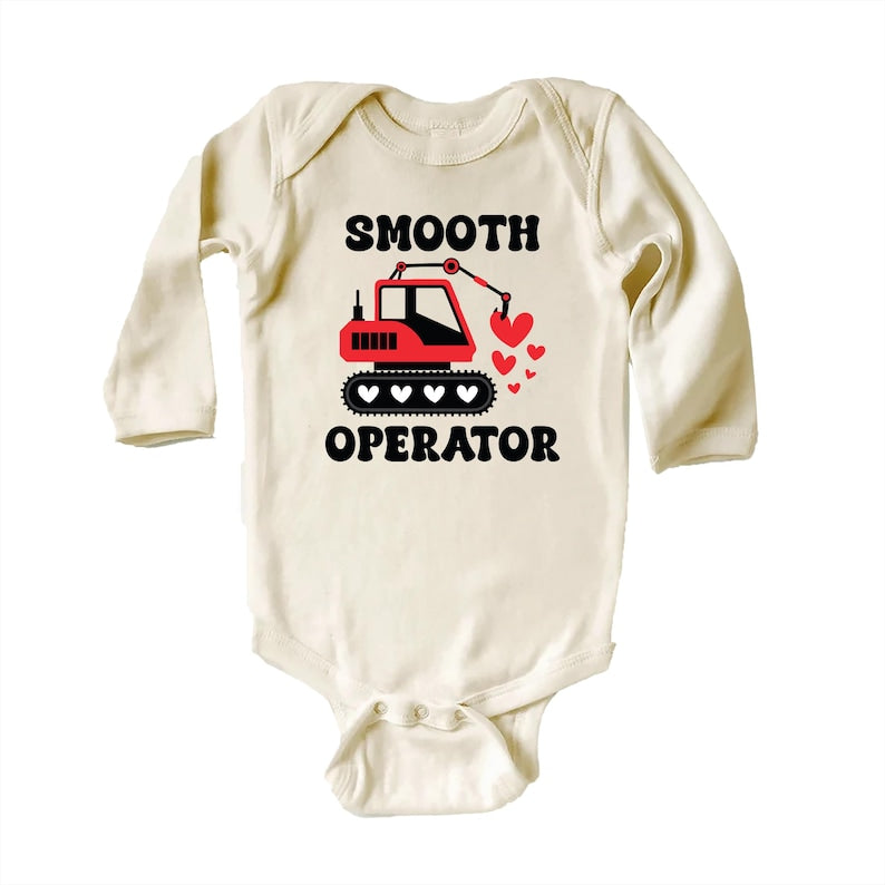 Construction Valentine Baby Sweatshirt, First Valentines Day Outfit