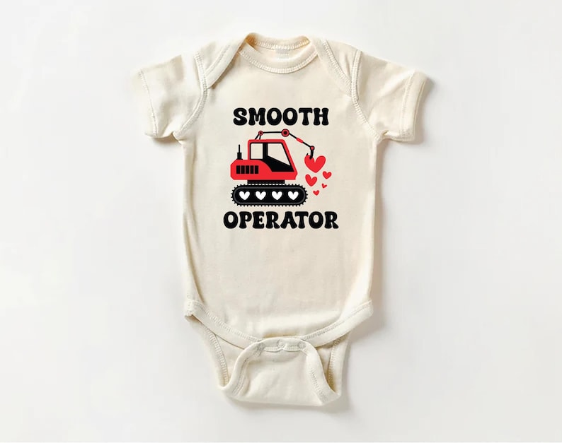 Construction Valentine Baby Sweatshirt, First Valentines Day Outfit