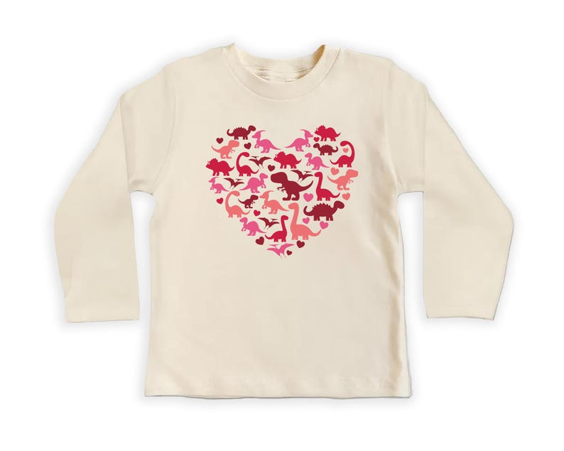 Dinosaur Heart Baby Sweatshirt, Cute Valentine Outfit