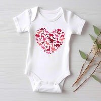 Dinosaur Heart Baby Sweatshirt, Cute Valentine Outfit