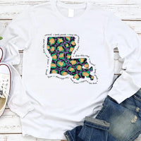 Louisiana Mardi Gras Long Sleeve Shirt