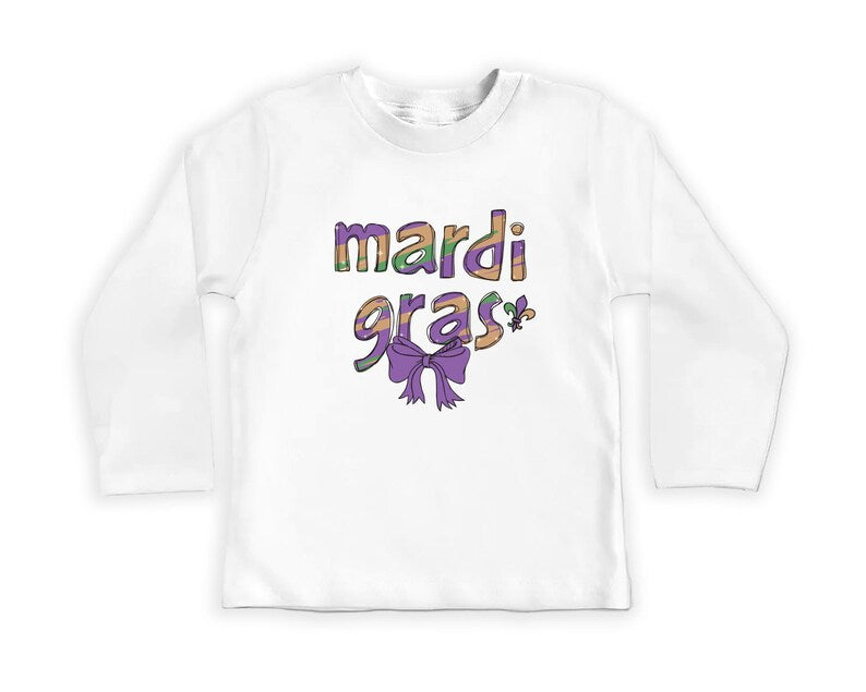 Mardi Gras Coquette Baby Sweatshirt, Mardi Gras Baby Clothing