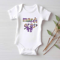 Mardi Gras Coquette Baby Sweatshirt, Mardi Gras Baby Clothing