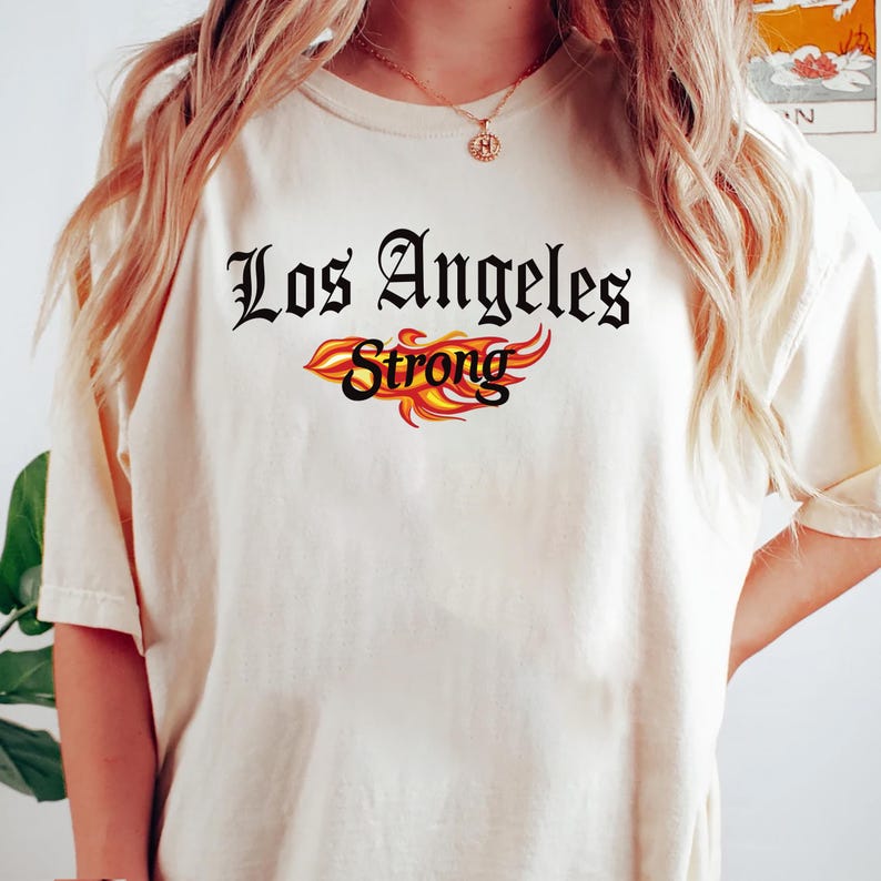 Los Angeles Strong Short Sleeve T-Shirt, LA Graphic Forest Outfit