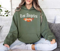 Los Angeles Strong Hoodie, LA Graphic Forest Outfit