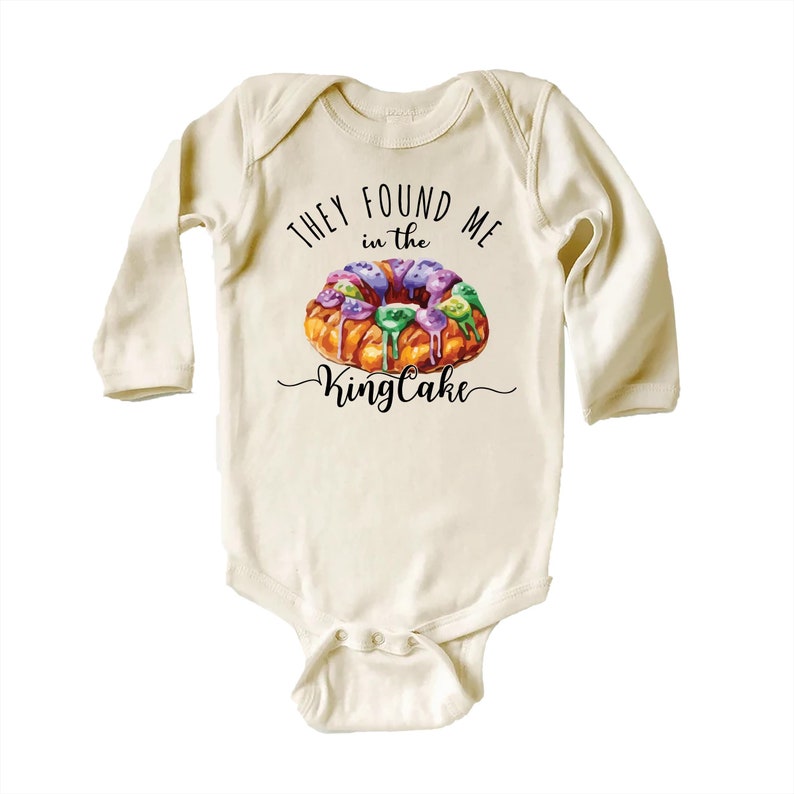 They Found Me in the King Cake Baby Shirt, Minimalist Baby Shower Gift