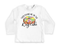 They Found Me in the King Cake Baby Shirt, Minimalist Baby Shower Gift