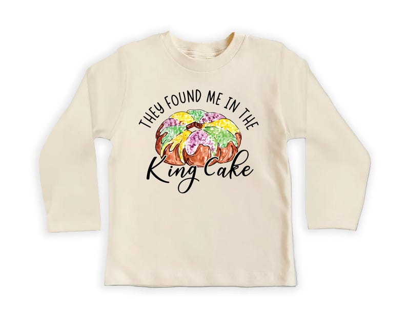 They Found Me in the King Cake Baby Shirt, Minimalist Baby Shower Gift