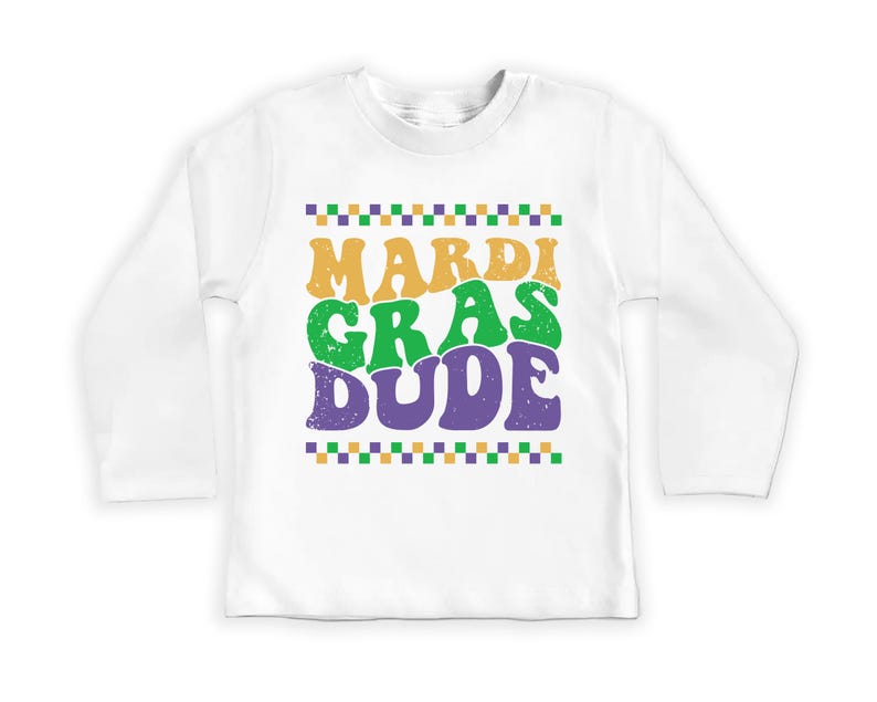 Mardi Gras Dude Baby Sweatshirt, Boys Festive Toddler Outfit for Mardi Gras