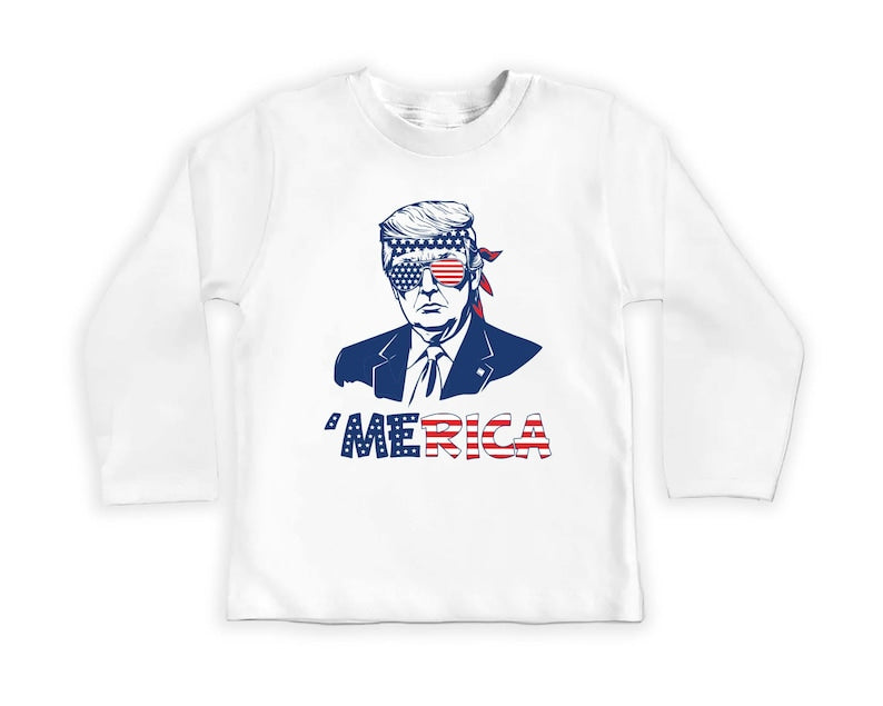 Trump Merica Baby Shirt, Patriotic USA Election Gift