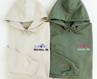 Embroidered Custom Nurse Hoodie, LPN Cma Aprn Graduation Gift