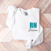 Embroidered Custom Nurse Sweatshirt, LPN Cma Aprn Graduation Gift