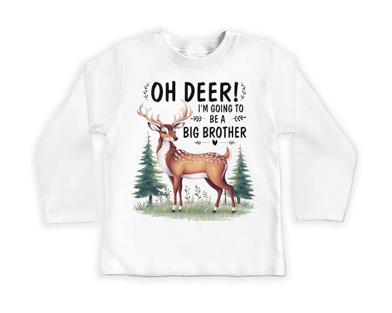 Oh Deer I’m Going to Be a Big Brother Baby Bodysuit