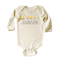 Personalized Construction Baby Sweatshirt, Custom Equipment Outfit