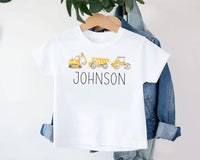 Personalized Construction Baby Sweatshirt, Custom Equipment Outfit