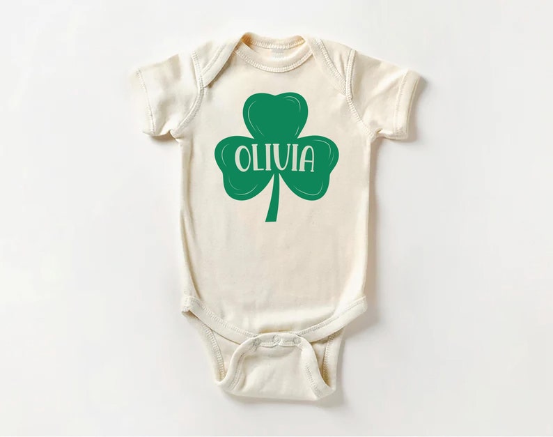 Personalized St. Patrick's Day Baby Bodysuit, Festive Holiday Gift