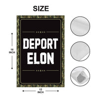 Deport Elon Garden Flag, 12x18 Inch Double Sided, Resist Hate Flag, Anti-Trump Flag, Resist Racism Flag, Resist Fascism Flag