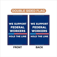 Support Federal Workers Garden Flag, 12x18 Inch Double Sided, Resist Hate Flag, Anti-Trump Flag, Resist Racism Flag, Resist Fascism Flag